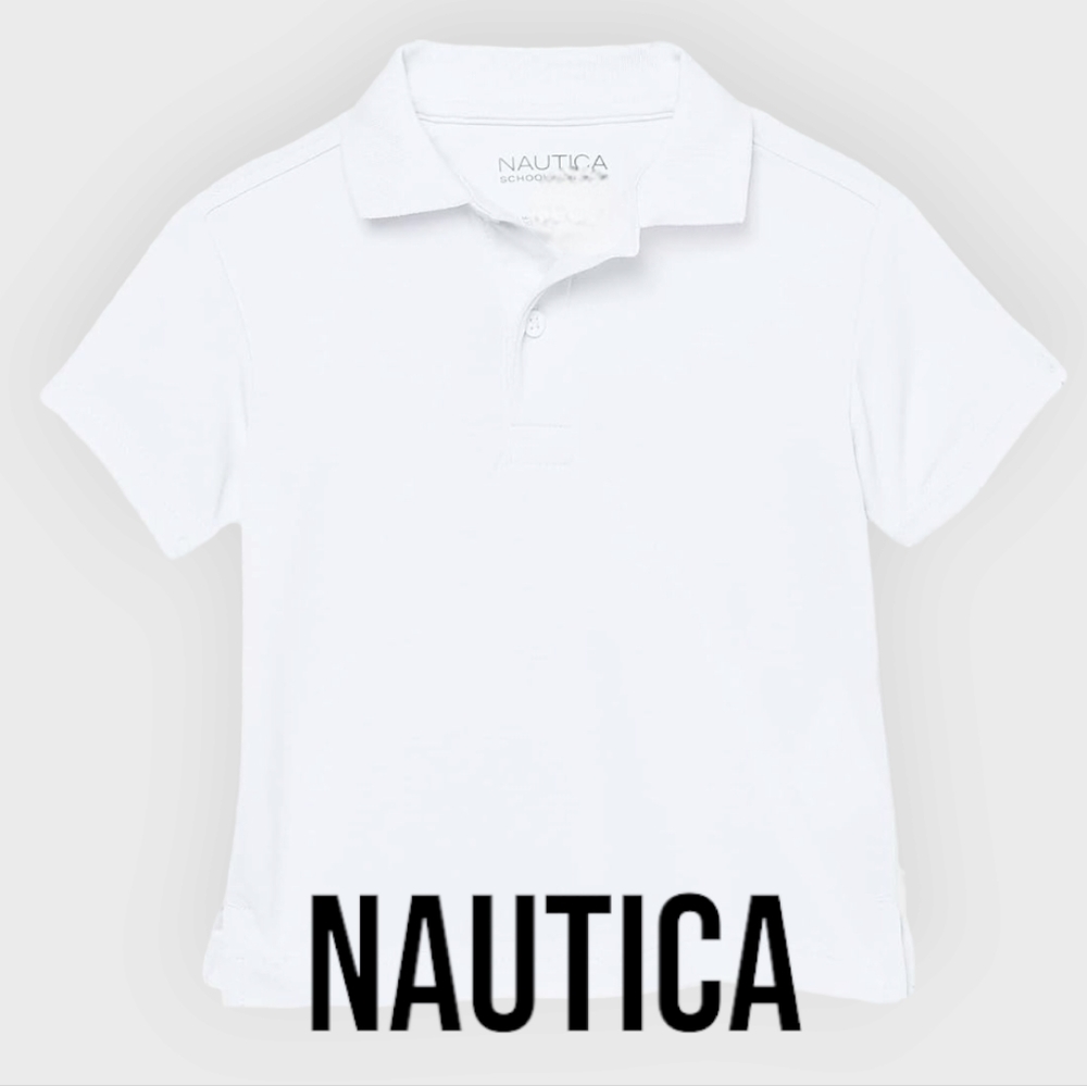 Nautica Unisex Boy's School Uniform Polo Shirt * Size 14-16 Husky * BRAND NEW!